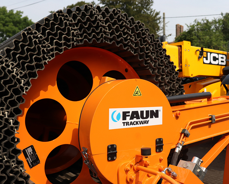 A FAUN Trackway piece of revolutionary machinery used to access difficult areas