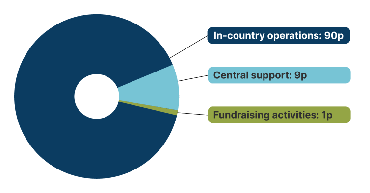 Pie chart breaking down HALO expenditure 