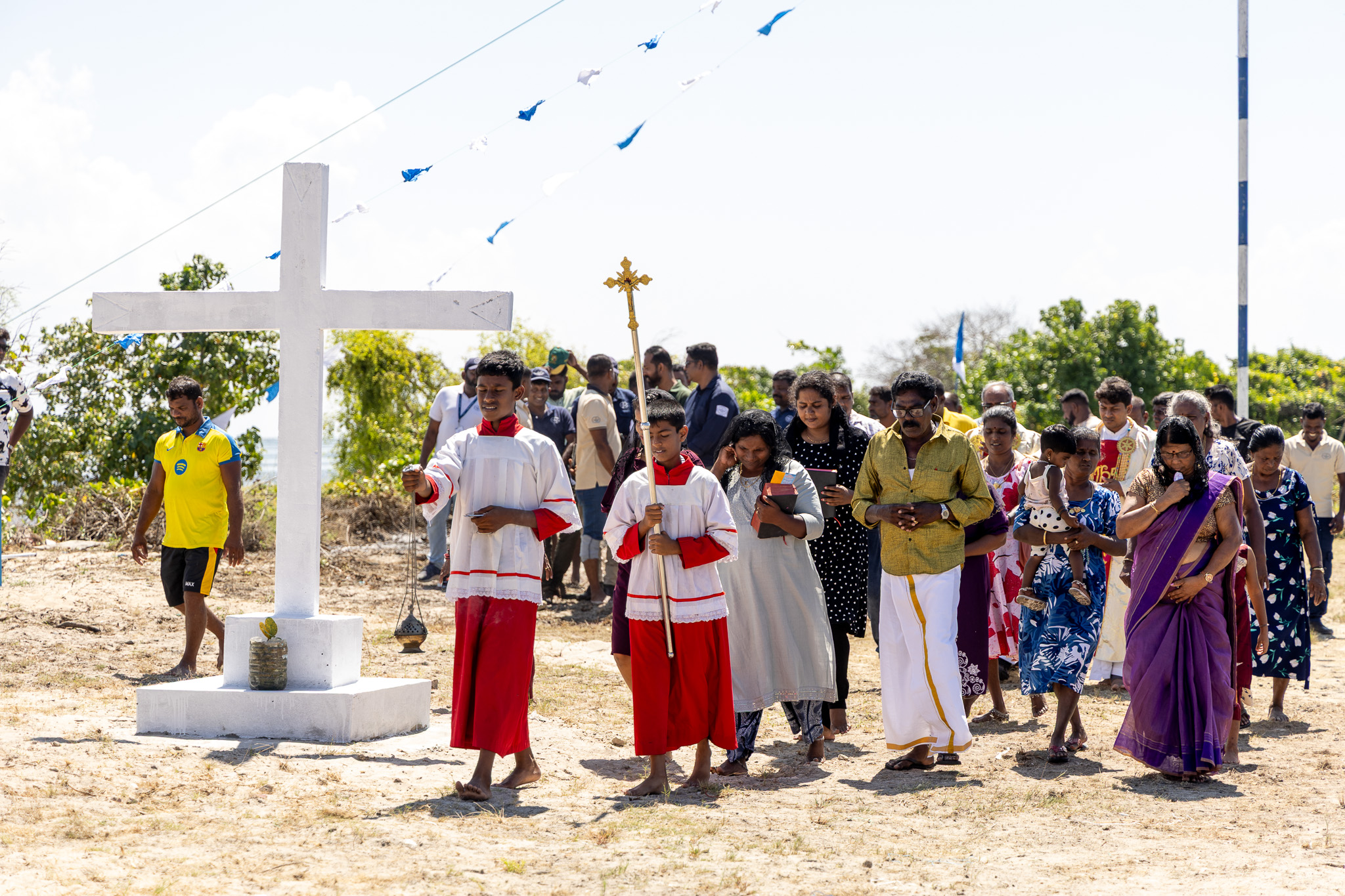 A church reopens after decades of landmines